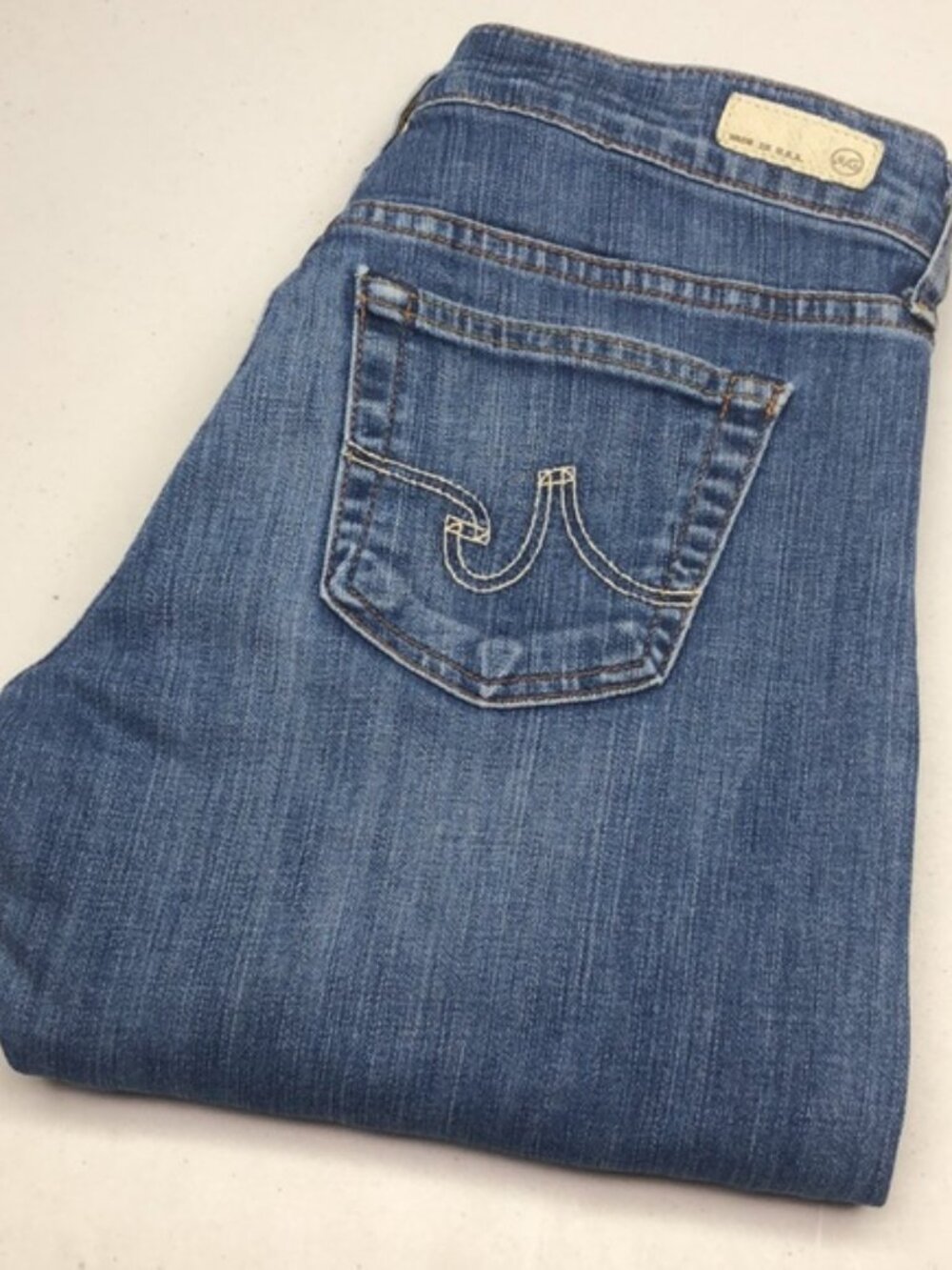 MADE IN USA 🇺🇸 AG ADRIANO GOLDSCHMIED TOMBOY STRAIGHT CROP JEANS 28x26 🇺🇸